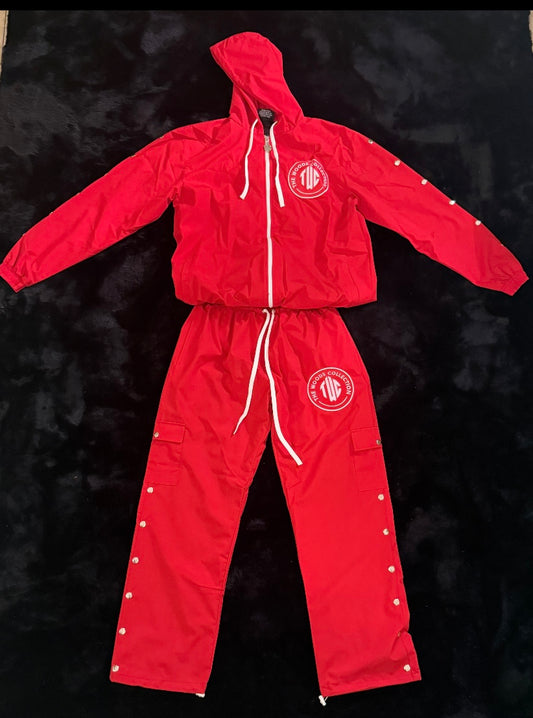 Red Windbreaker Sweatsuit