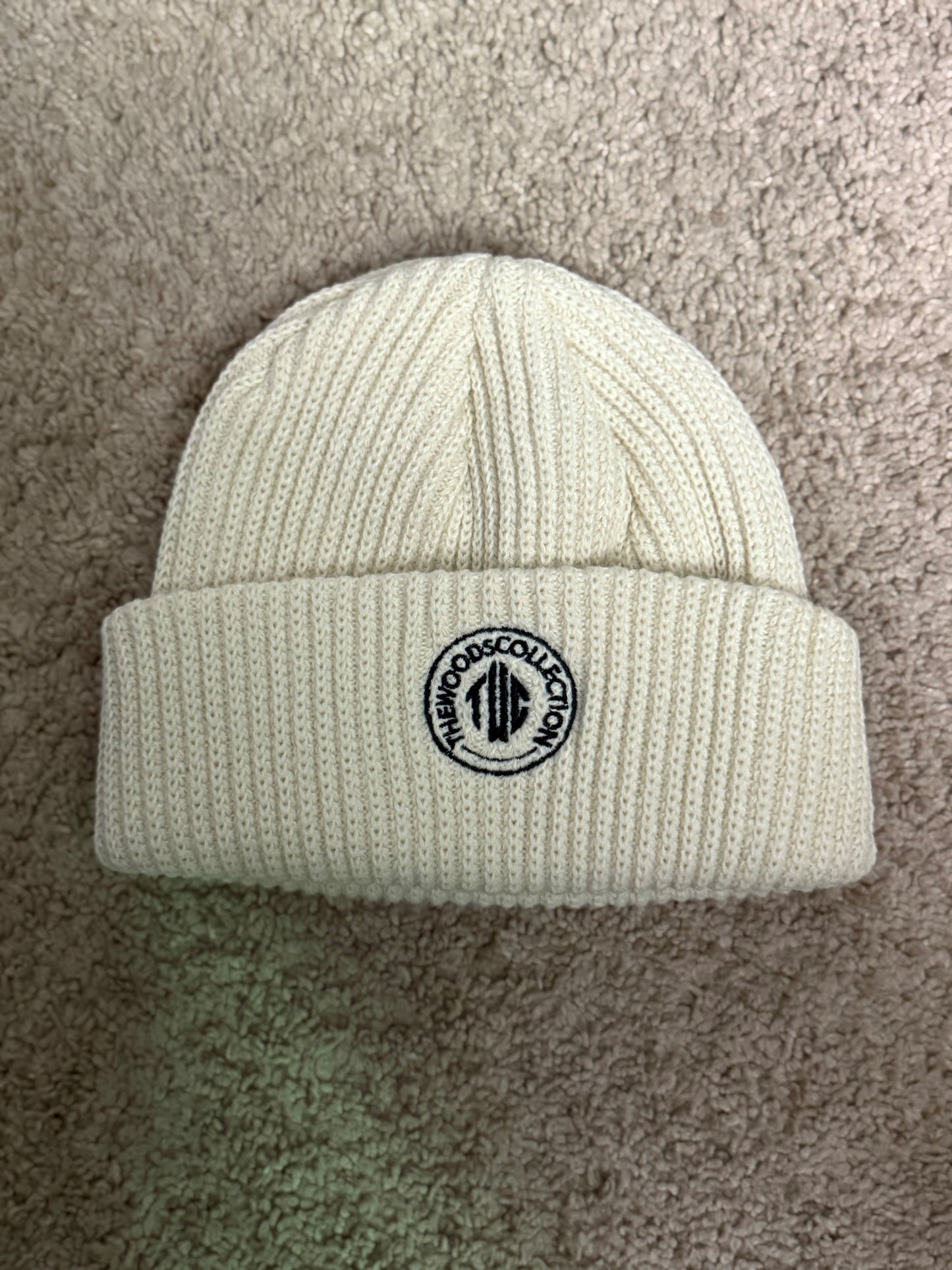 TWC Beanie Embroidery Cream